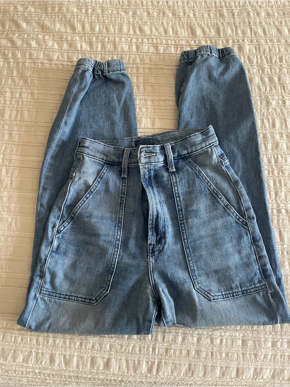MOTHER High-Rise Light Blue Denim Jeans